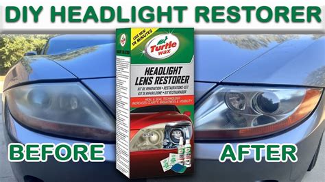 Turtle Wax Headlight Restorer Kit Lens Restoration Cleaner Youtube