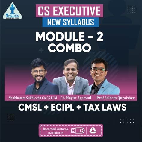 Cs Executive Module New Syllabus Combo Cmsl Tlp Ecip Dec