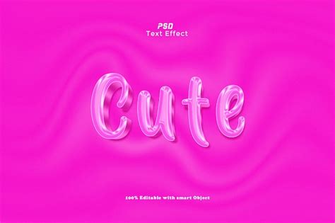 Premium Psd Cute 3d Editable Text Effect Style Psd