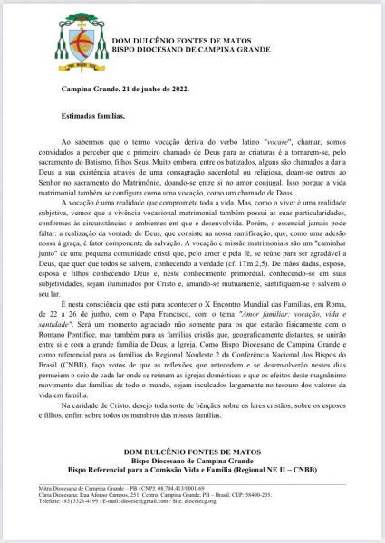 Bispos do Nordeste 2 divulgam mensagens por ocasião do X Encontro