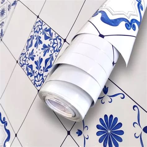 Tapiz Adherible Talavera Pared Cocina Muebles 60cmx10m Tl014 Envío gratis