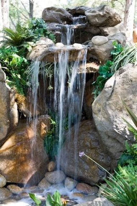 Nice 55 Small Backyard Waterfall Design Ideas 55