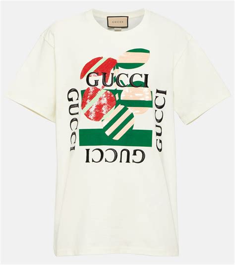 Gucci Printed Cotton Jersey T Shirt Gucci