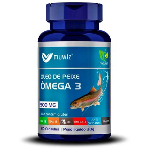 Para Que Serve O Óleo De Peixe Ômega 3 - Ômega 3 Óleo de Peixe Muwiz 60 cápsulas / 500mg - Loja Singular