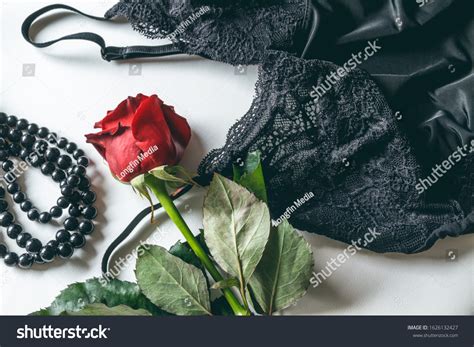 Black Sexy Lingerie Pearl Necklace Red Stock Photo Shutterstock