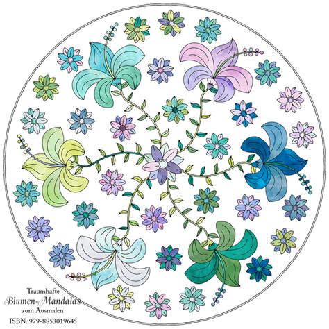 Traumhafte Blumen Mandalas Zum Ausmalen Kreativbuecher You De