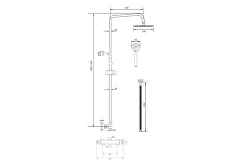 Opbouw Regendouche Set Boss Wessing Rondo Thermostatisch Hoofddouche