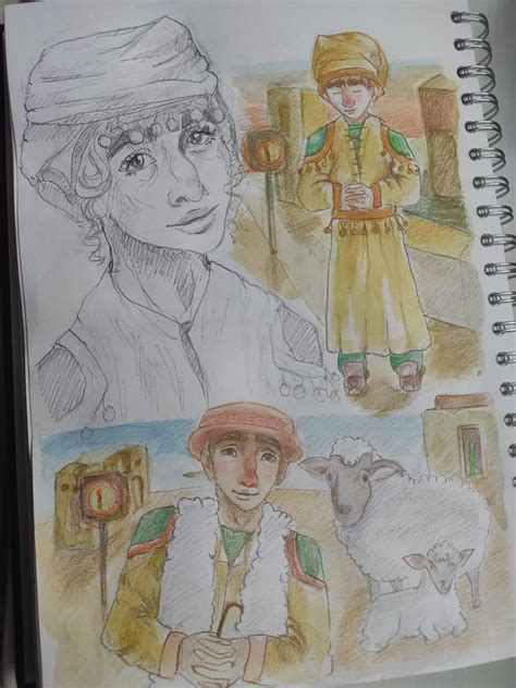 Desert Villager art, I draw some snowy ones and decided to try these ...