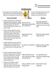 Copy Of Copy Of Labsafetyscenariosws Turab Name Date Lab Safety