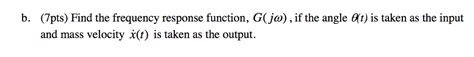 Solved A Vibratory System Is Shown In The Figure Chegg