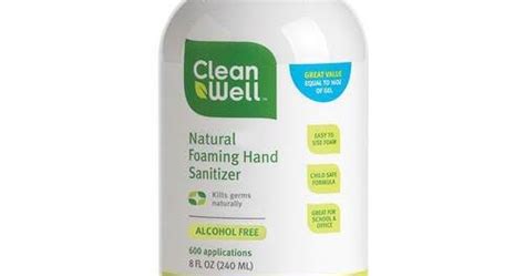 Small Hand Sanitizer Cleanwell All Natural Foaming Hand Sanitizer