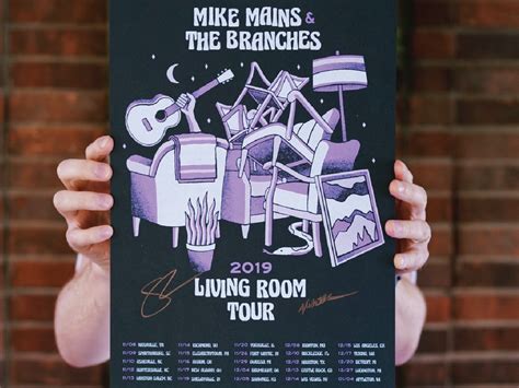 Autographed 2019 Living Room Tour Poster Mike Mains And The Branches