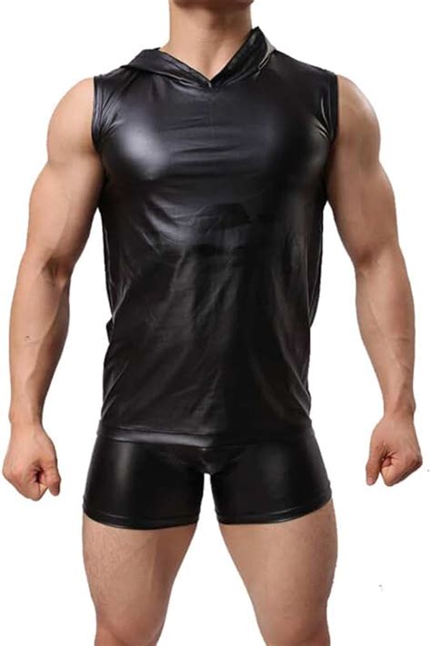 Amazon Fr Tee Shirts Et Hauts Sexy Pour Homme En Cuir Latex Ou Vernis