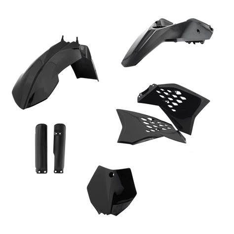 Kit plastique complet Acerbis KTM 65 SX 09 11 Noir Brillant Pièces