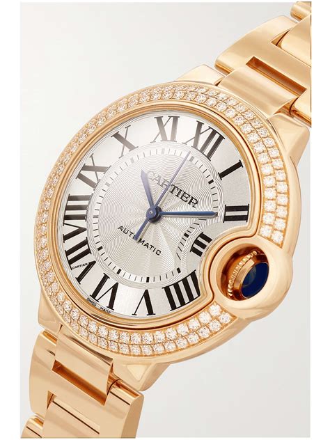 CARTIER Ballon Bleu De Cartier 33mm 18 Karat Pink Gold And Diamond