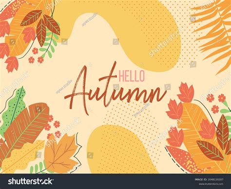 Autumn Banner Background Layout Decorate Autumn Stock Vector Royalty