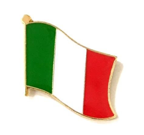 Italy World Flag Lapel Pin Single Country Brooches World Flag Pins