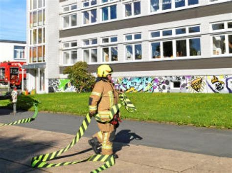 Zeulenroda Triebes Übung der Feuerwehr im Förderzentrum in Hohe Straße