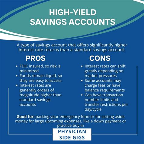 High Yield Savings Accounts Hysa And High Yield Cash Accounts For Physicians Best Uses And