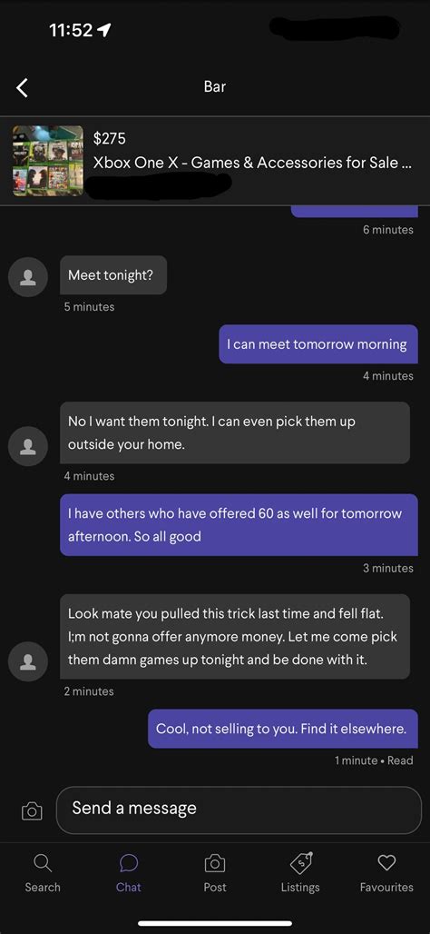 Buyer demands to meet at 11:50pm loses out : r/kijiji