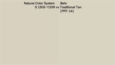 Natural Color System S 1505 Y20r Vs Behr Traditional Tan Ppf 14 Side