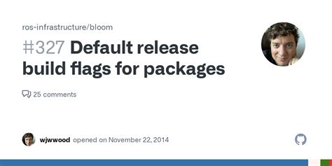 Default Release Build Flags For Packages Issue 327 Ros