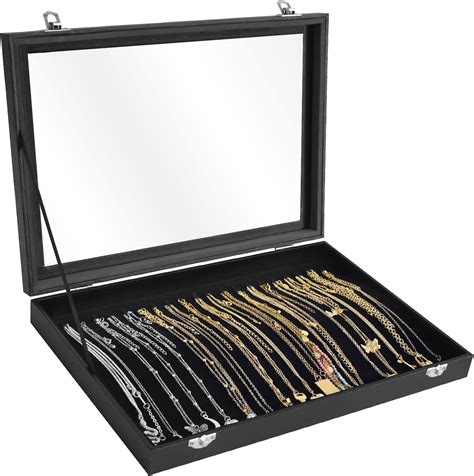 Amazon Foraineam 3 Pack Black Velvet Jewelry Display With 17 Hooks