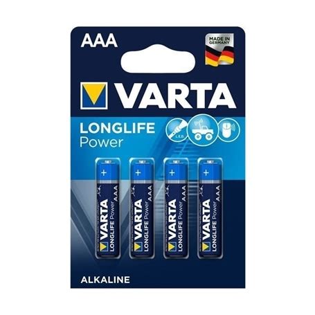 Pilhas Alcalinas AAA LR03 Varta Longlife