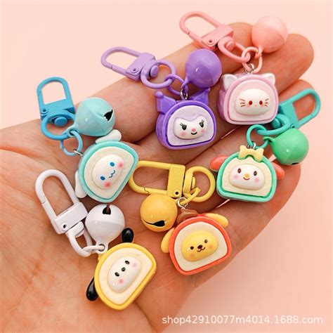 Jual Gantungan Kunci Karakter Sanrio Bentuk Roti Keychain Sanrio