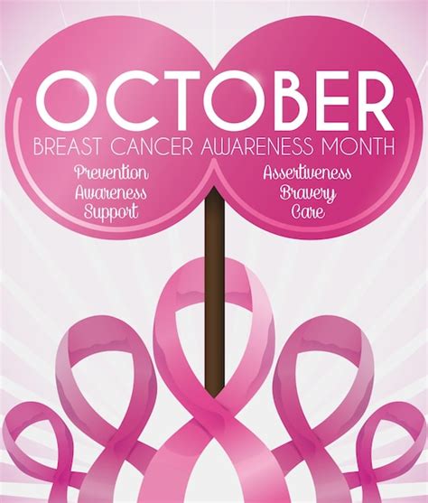 Premium Vector Pink Ribbons For Breast Cancer Awareness Month In