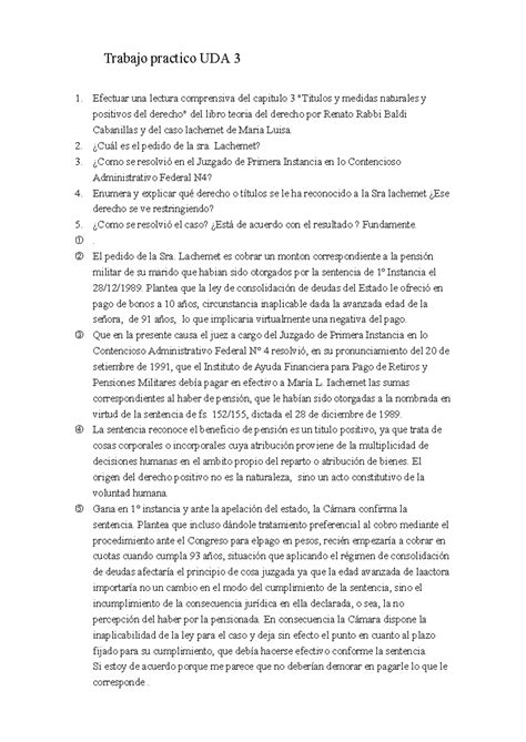 Introducción al derecho n3 Trabajo practico UDA 3 1 Efectuar una