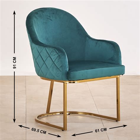 Buy Monarch Set Of Velvet Dining Chairs Teal From Home Centre At