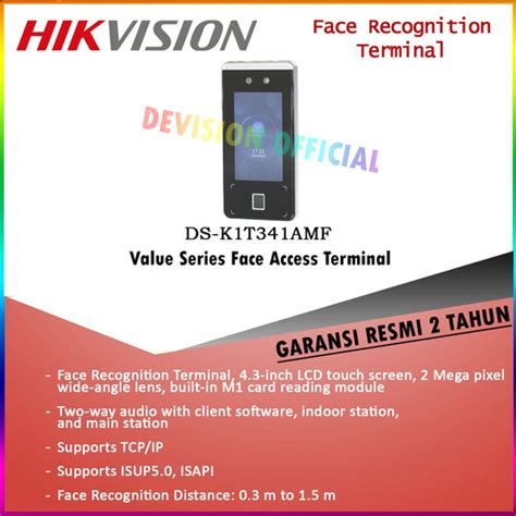 Jual Hikvision Ds K T Amf Acces Control Face Recognition Terminal