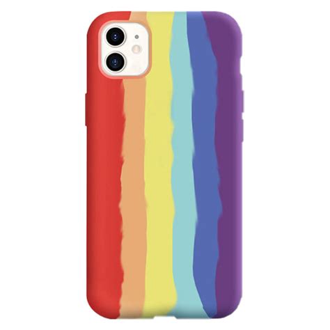 Capa silicone colors iphone 12 12 pro Arco íris Apple Espaço Case