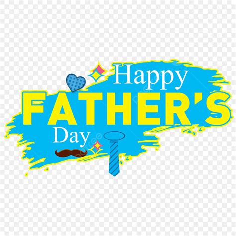 Happy Fathers Day Clipart Vector Blue Yellow Happy Father Day Banner Happy Love Daddy Png