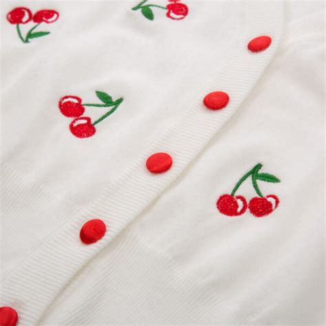 Cherry Cardigan White Cybershop Australia