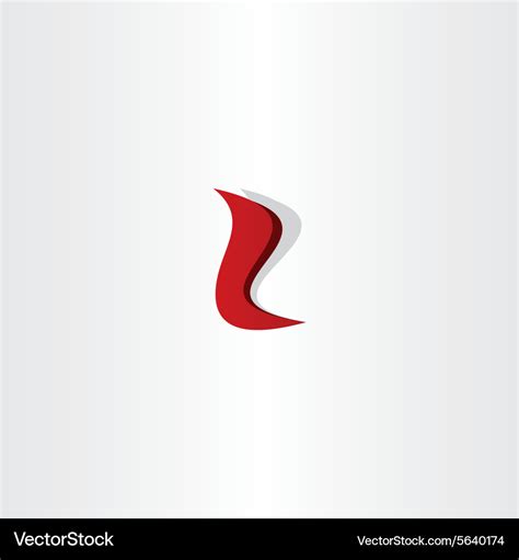 Letter l red logo font design Royalty Free Vector Image