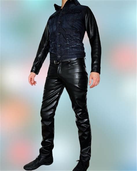 Mens Leather Genuine Lamb Skin Sheep Leather Party Pants Real Etsy