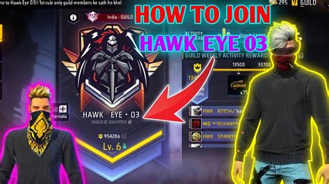 How To Join Hawk Eye Free Fire Guild Join Ff Guild Join Today