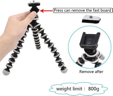 Eggsnow Flexible Octopus Tripod Stand For Gopro Mount Adapter Included