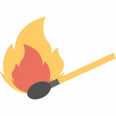 Burning Matchstick Explosion Fire Flaming Ignited Stick Icon