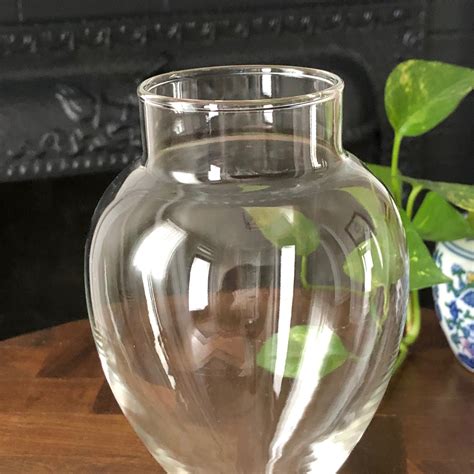 Apothecary Jar Pedestal Jar Tall Glass Storage Large Container Etsy