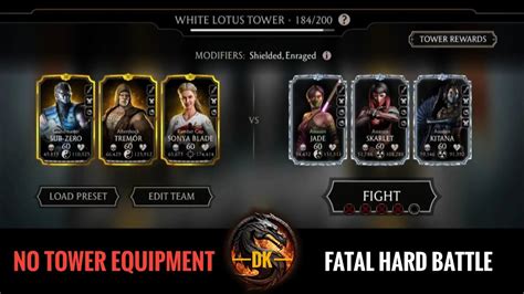 Fatal White Lotus Tower Battle Hard Fight Reward Mortal Kombat