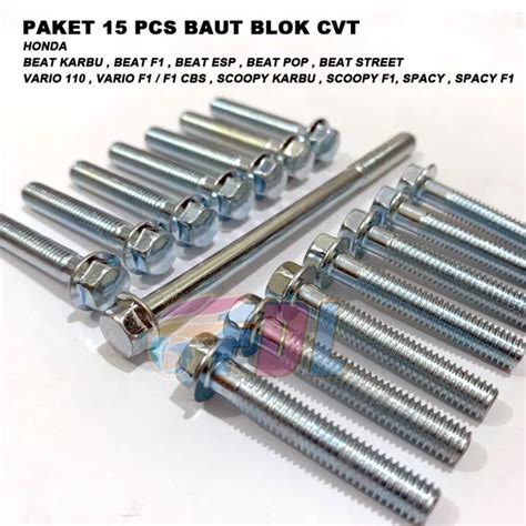 Set Baut Block Blok Cvt Crankcase Krengkes Beat Old Fi Esp Pop Street