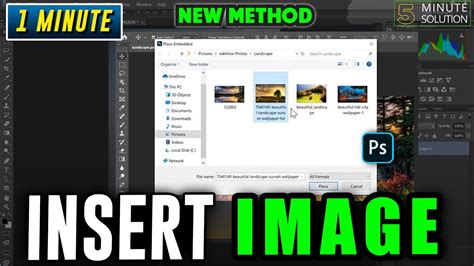 How To Insert An Image In Photoshop Youtube