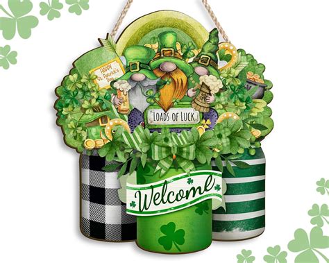 Amazon Kigley St Patrick S Day Door Sign Patrick S Shamrock Jar