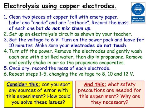 Electrolysis Of Copper Sulphate Gcse Core Practical Lesson Sc10a Cc10a Teaching Resources