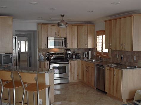 Birch Cabinets With Granite Counter Birch Kitchen Cabinets Birch