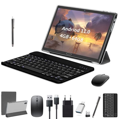 Tablet with Keyboard, Android 12 2 in 1 Tablets, 10.1 inch Tablet HD ...