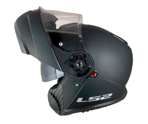 Casco Abatible Para Motociclista Ls Ff Strobe Ii Negro Mate